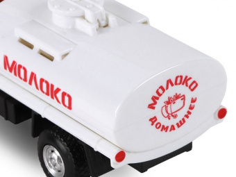 Машина ''АВТОПАНОРАМА'' Молоко, 1:52, цвет оранжевый, инерция, в/к 16,1*6,1*7,6 см