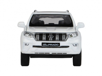 Машина ''АВТОПАНОРАМА'' Land Cruiser Prado, белый, 1/32, свет, звук, инерция, в/к 17,5*13,5*9 см