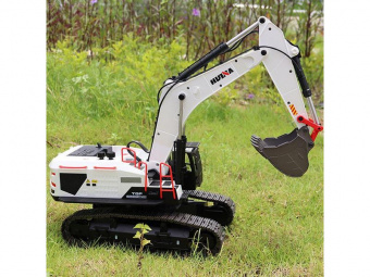 Радиоуправляемый экскаватор HUI NA TOYS, белый 2.4G 22CH 1/14 RTR