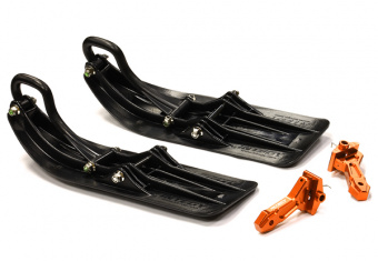 Лыжи передние (оранж) для Traxxas 1/10 Slash 2WD и Stampede 2WD, Rustler