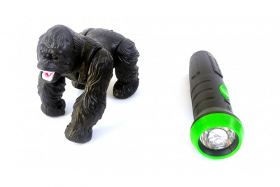 Робот горилла на пульте управления (Звук, светятся глаза) Черная