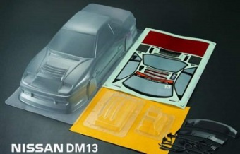 Кузов не окрашенный Nissan DM13 Silvia S13 One Via с отражателями, спойлерами 1:10