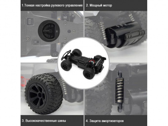 Машинка монстр JJRC Q88, свет, 1/22 4WD 2.4G RTR