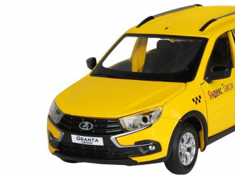 Машина ''АВТОПАНОРАМА'' Яндекс.Такси LADA GRANTA CROSS, желтый, 1/24, в/к 24,5*12,5*10,5 см