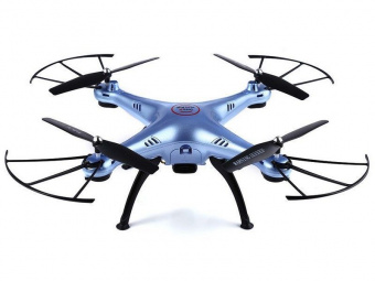 Р/У квадрокоптер Syma X5HW (голубой) с FPV трансляцией Wi-Fi, барометр 2.4G RTF