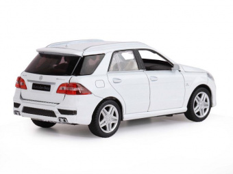 Машина ''АВТОПАНОРАМА'' Mercedes-Benz ML63 AMG, белый, 1/32, свет, звук, инерция, в/к 17,5*13,5*9 см