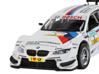 Машина ''АВТОПАНОРАМА'' BMW M3 DTM, белый, 1/32, свет, звук, инерция, в/к 17,5*13,5*9 см