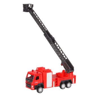 Машина ''АВТОПАНОРАМА'' VOLVO FM Пожарная служба, красный, 1/72, инерция, в/к 17,5*13*6,5 см