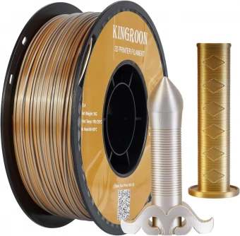 Филамент Kingroon PLA Dual Silk Golden-Silver 1.75mm 1KG