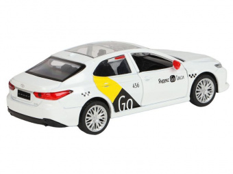 Машина АВТОПАНОРАМА Яндекс GO Toyota Camry, 1/43, белый, инерция, откр. двери, 17,5*12,5*6,5 см