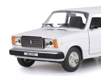Машина ''АВТОПАНОРАМА'' ВАЗ 2107, 1/24, белый, инерция, в/к 24,5x12,5x10,5 см