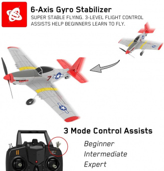 Радиоуправляемый самолет Volantex RC P51D 400мм 2.4G 4ch LiPo RTF with Gyro