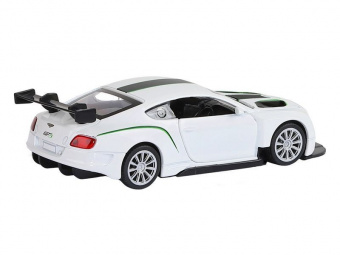 Машина ''АВТОПАНОРАМА'' Bentley Continental GT3, белый, 1/43, инерция, в/к 17,5*12,5*6,5 см