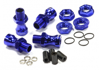 Хексы колесные 17мм (4шт) вынос 18мм (синий) для Traxxas 1/10 T-Maxx, summit & Revo