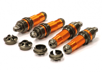 Корпус амортизатора (4шт.) (оранж) для Traxxas 1/10 T-Maxx & E-maxx