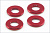 Aluminum Color (3x6.5x0.75mm/Red/4pcs)