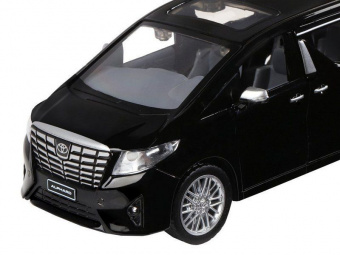 Машина АВТОПАНОРАМА Toyota Alphard, 1/29, черный, откр. двери, свет, звук, в/к 20*10*11 см