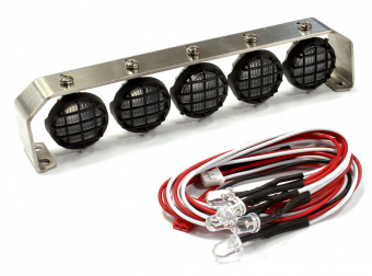 Roof Top Spot Light Set (S5) LED w/Stainless Steel Mount for 1/10, 1/8 & 1/5 Scale