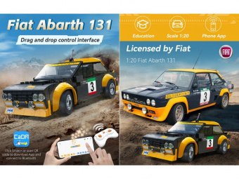 Радиоуправляемый конструктор CaDA спортивная машинка Fiat Abarth 131 1/24 (216 деталей)