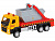 Машина ''АВТОПАНОРАМА'' VOLVO FM Мусоровоз, желтый-серый, 1/72, инерция, в/к 17,5*13*6,5 см