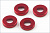 Aluminum Color (3x6.5x1.5mm/Red/4pcs)