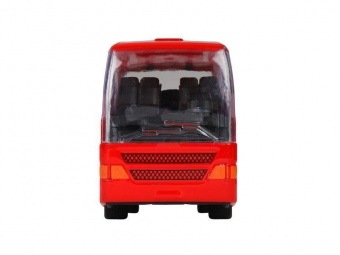 Автобус ''Автопанорама'', красный, 1/90, свет, звук, инерция, в/к 22*13,5*5,8 см