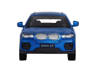 Машина АВТОПАНОРАМА BMW X6, 1/43, синий, инерция, откр. двери, в/к 17,5*12,5*6,5 см