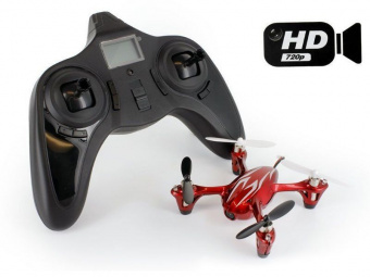 Р/У квадрокоптер Hubsan X4 HD камера 2.4G (красно-серебристый)
