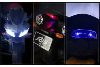 Детский электромотоцикл Yamaha R15 (до семи лет) Синий