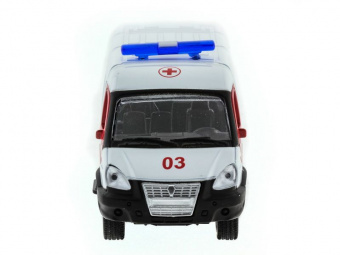 Машина ''АВТОПАНОРАМА'' инерц. ГАЗель (скорая) 1/50, в/к 14,5*8*5,5 см
