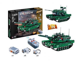 Радиоуправляемый конструктор CaDA Technic танк / бронемашина 2 в 1 (1498 деталей)