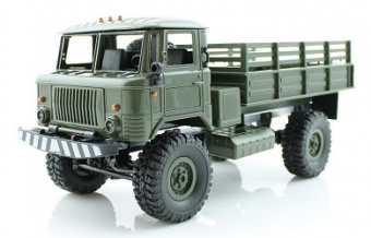 Внедорожник зеленый 1/16 4WD электро - Offroad Truck (зеленый корпус военный грузовик) набор для сборки