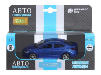 Машина ''АВТОПАНОРАМА'' HYUNDAI ELANTRA, синий, 1/40, инерция, в/к 17,5*12,5*6,5 см