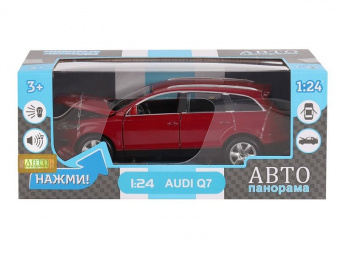 Машина ''АВТОПАНОРАМА'' Audi Q7, бордовый, 1/24, в/к 24,5*12,5*10,5 см