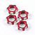 Гайки колес 1/8 - V2 Wheels Nuts 1.25mm Thread - Red (4шт)