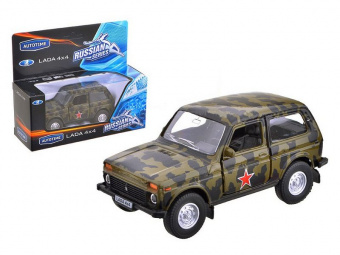 Машина Autotime ''LADA 4x4'' армейская 1:36