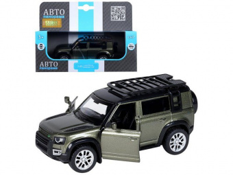 Машина АВТОПАНОРАМА Land Rover Defender 110, 1/43, оливковый, инерция, в/к 17,5*12,5*6,5 см