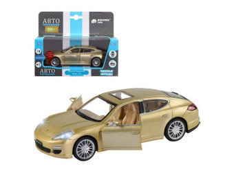 Машина ''АВТОПАНОРАМА'' Porsche Panamera S, золотой, 1/32, свет, звук, инерция, в/к 17,5*13,5*9 см