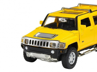 Машина ''АВТОПАНОРАМА'' Hummer H3, желтый, 1/32, свет, звук, инерция, в/к 17,5*13,5*9 см