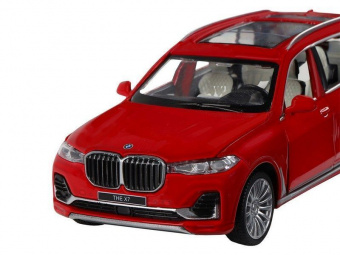 Машина ''АВТОПАНОРАМА'' BMW X7, красный, 1/32, свет, звук, инерция, в/к 17,5*13,5*9 см