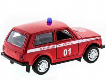 Машина ''АВТОПАНОРАМА'' инерц. ВАЗ 2121 1/50, в/к 12*7*5,5 см, красная