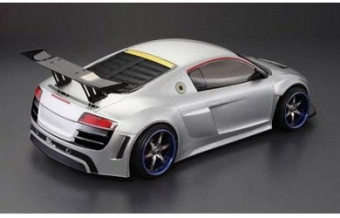 Кузов Speedway Slide Audi R8 не окрашенный с отражателями, спойлерами и комплектом стайлинга 1:10