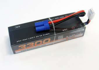 Аккумулятор LiPo Bonka 3300мАч 45C 7.4V (жесткий кейс)