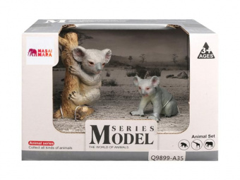 Набор фигурок животных MASAI MARA MM211-138 серии Мир диких животных: Семья коал, 2 пр.