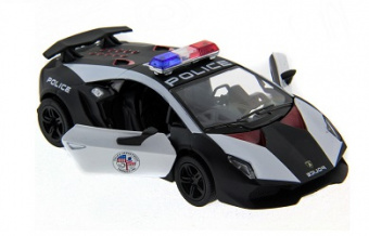 Машинка Kinsmart Lamborghini Sesto Elemento Police 1:40 (инерция) б/к