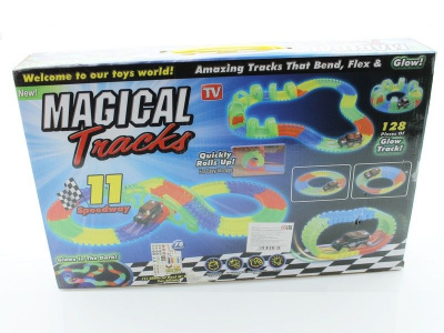 Автотрек Magic Tracks Track Car 128 деталей (гибкий, светится в темноте)