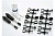 Big Bore shocks (long) (hard-anodized & PTFE-coated T6 aluminum) (assembled with TiN shafts) w/o