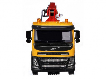 Машина ''АВТОПАНОРАМА'' Volvo бетононасос, желтый, 1/50, свет, звук, в/к 28*14*10 см