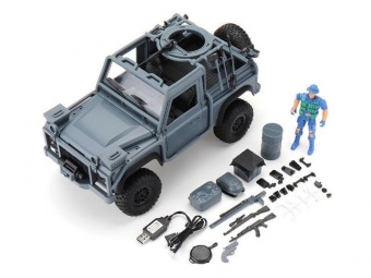 Радиоуправляемая машина MN MODEL английский пикап Defender (синий) 4WD 2.4G 1/12