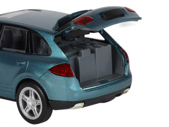 Машина ''АВТОПАНОРАМА'' Porsche Cayenne S, голубой, 1/32, свет, звук, инерция, в/к 17,5*13,5*9 см